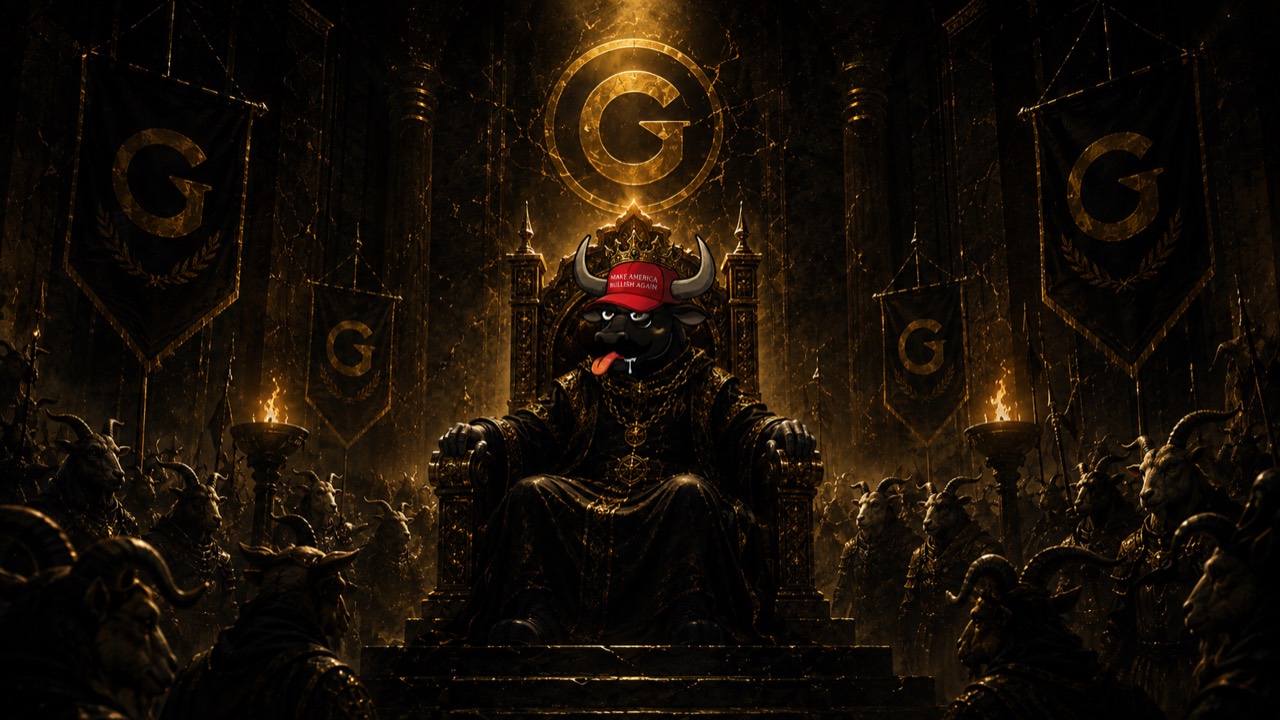 GOAT seated on a throne before the herd
